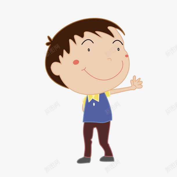 绘制微笑表情蓝色上衣男孩png免抠素材_新图网 https://ixintu.com 微笑 男孩 绘制 蓝色上衣 表情