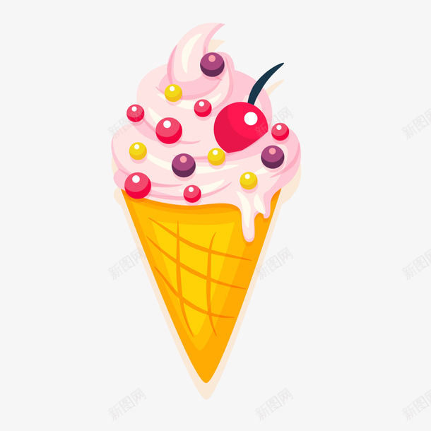 彩色创意冰激凌食物元素矢量图ai免抠素材_新图网 https://ixintu.com 冰激凌 创意 卡通插画 彩色 纹理 美食 质感 食物 矢量图