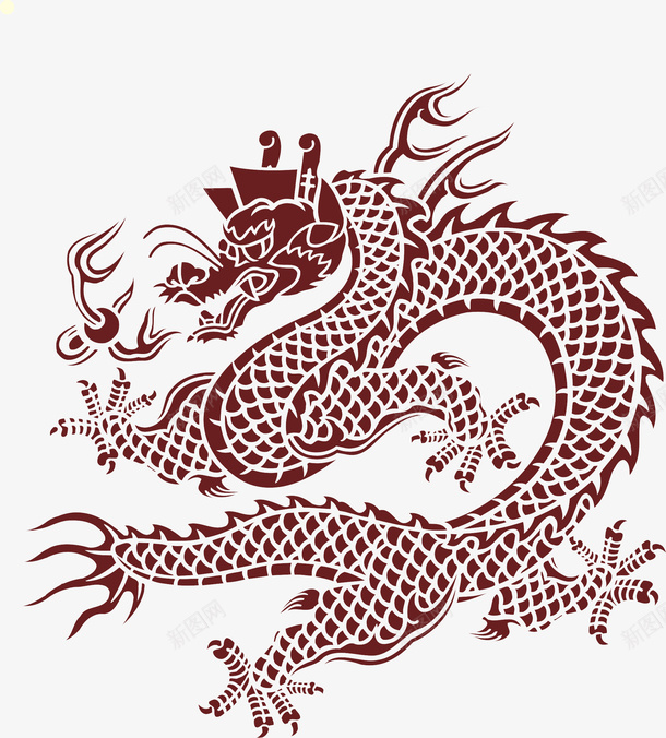 龙图png免抠素材_新图网 https://ixintu.com 中国风 插画 龙图
