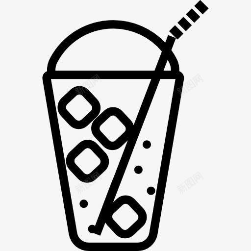 冰沙图标png_新图网 https://ixintu.com 冰沙 冷 咖啡店 玻璃 食品