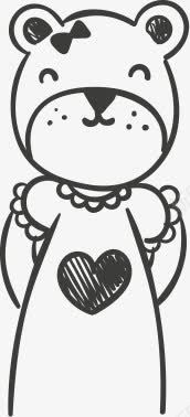 手绘熊家族背景墙png免抠素材_新图网 https://ixintu.com 家族 背景