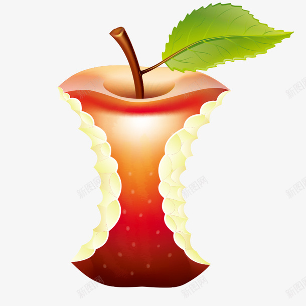 咬过的苹果png免抠素材_新图网 https://ixintu.com 水果 绿色食品 苹果 食物