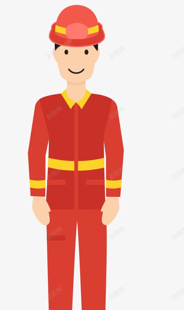 一名穿制服的消防人员png免抠素材_新图网 https://ixintu.com 执法人员 消防人员 男人 男性