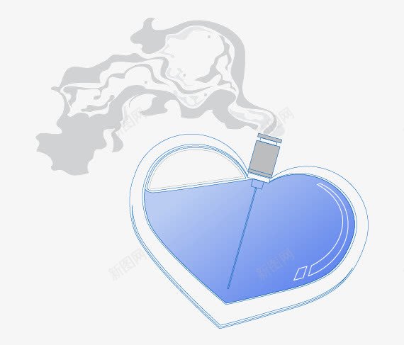 爱心香水瓶png免抠素材_新图网 https://ixintu.com 化妆品 心形 爱心香水瓶 香水瓶