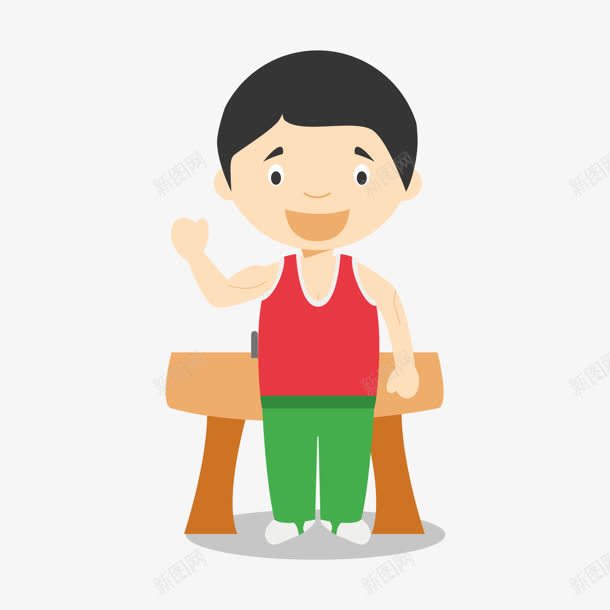体操运动员少年卡通png免抠素材_新图网 https://ixintu.com 体操 卡通 少年 运动员