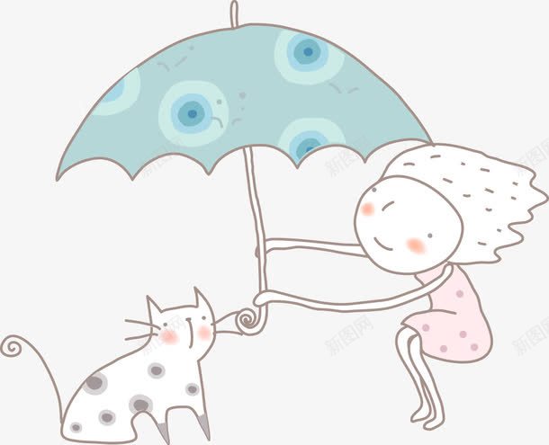 卡通线条风格可爱情侣png免抠素材_新图网 https://ixintu.com 卡通画 卡通线条风格可爱情侣