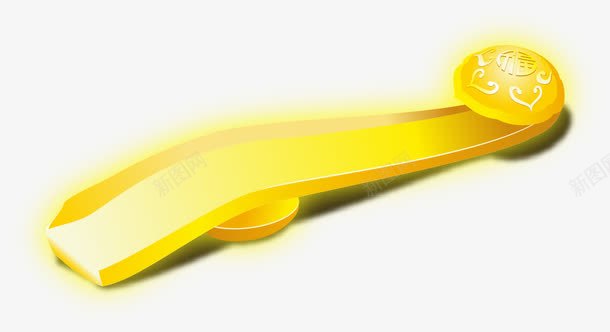 中国风金色如意png免抠素材_新图网 https://ixintu.com 中国风 如意 金色