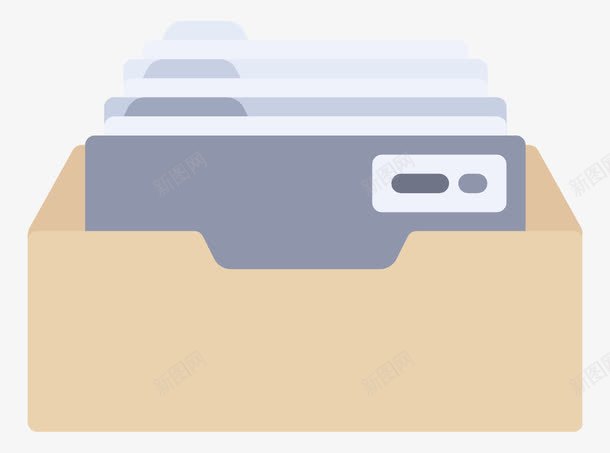 存放整齐的文件png免抠素材_新图网 https://ixintu.com 办公 办公用品 文件 文件夹 纸盒