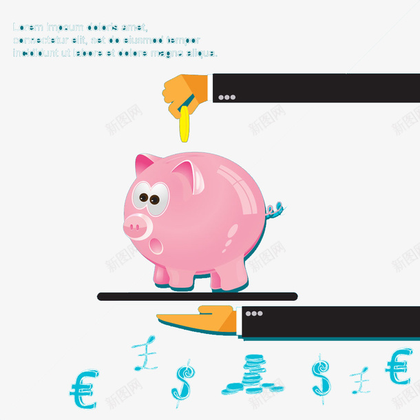 现代经营理念平面片矢量图eps免抠素材_新图网 https://ixintu.com 存钱罐 平面设计 现代 网页 矢量图