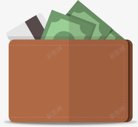 钱包钱夹棕色png免抠素材_新图网 https://ixintu.com 棕色 钱包