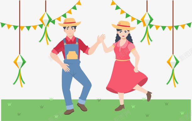 草地音乐节png免抠素材_新图网 https://ixintu.com 矢量素材 舞会 草地 跳舞 音乐节