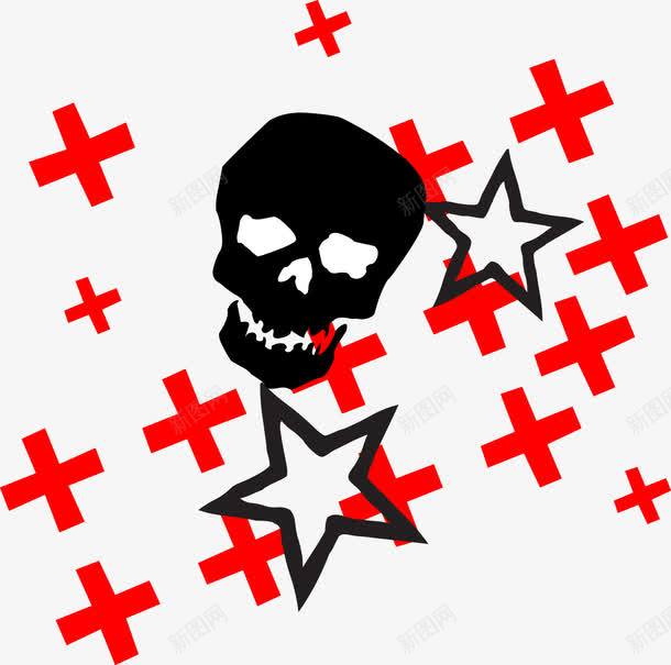 红黑骷髅头万圣节png免抠素材_新图网 https://ixintu.com 万圣节 矢量素材 素材 骷髅