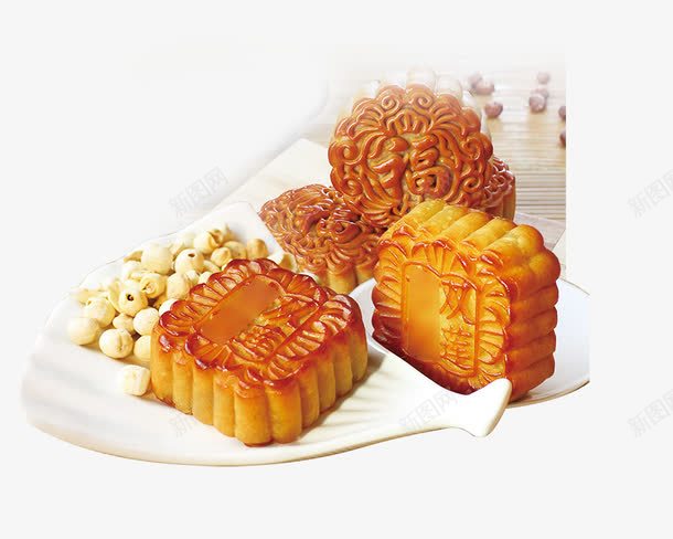 月饼方形png免抠素材_新图网 https://ixintu.com 中秋美食 方形 月饼