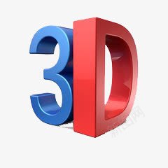3d立体png免抠素材_新图网 https://ixintu.com 3d 红色 艺术字 蓝色