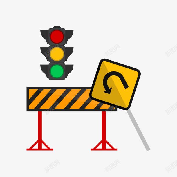 路牌红绿灯png免抠素材_新图网 https://ixintu.com 分叉路 转弯 高清