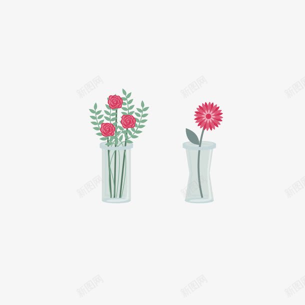 花瓶插花png免抠素材_新图网 https://ixintu.com 下载 插花 素材 花瓶 设计