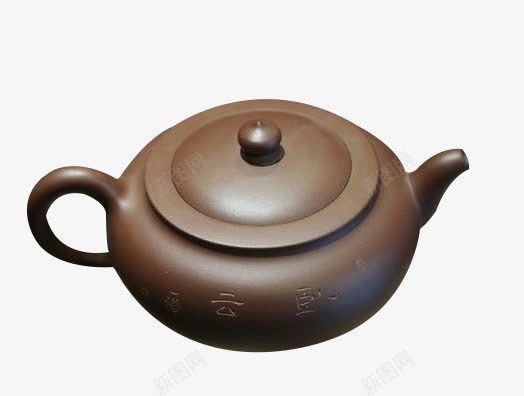 紫泥圆形题字紫砂壶png免抠素材_新图网 https://ixintu.com 中国风 产品实物 古典 圆形 紫砂壶 题字 高雅