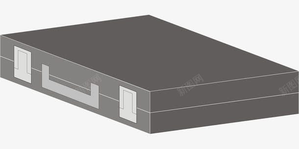 灰色的密码箱png免抠素材_新图网 https://ixintu.com 便捷 密码箱 手提箱 灰色