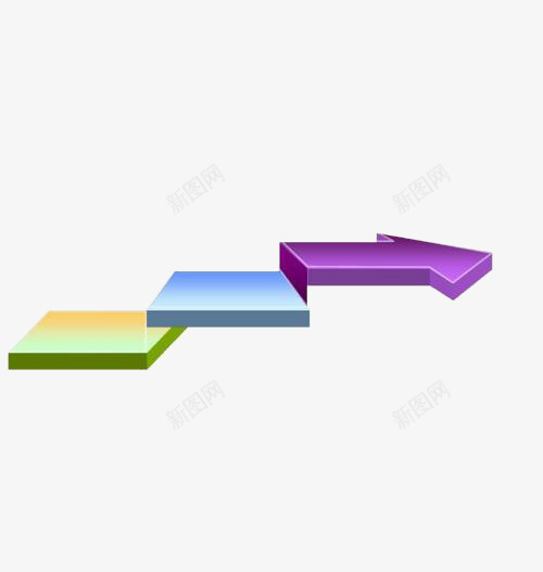 彩色阶梯箭头图标png_新图网 https://ixintu.com 彩色箭头 箭头 箭头图形 箭头图标 箭头形状 阶梯箭头