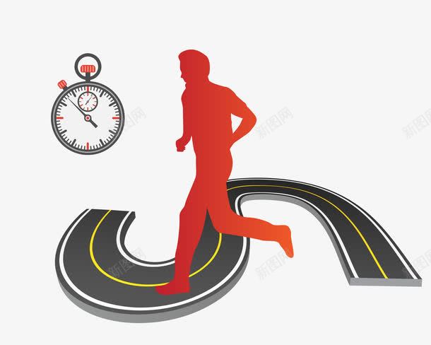 卡通图案长跑png免抠素材_新图网 https://ixintu.com 卡通图案 跑步的人 运动人物 运动跑道 运动项目长跑 长跑