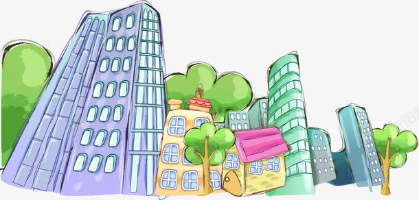清新春天建筑风景png免抠素材_新图网 https://ixintu.com 建筑 春天 清新 风景