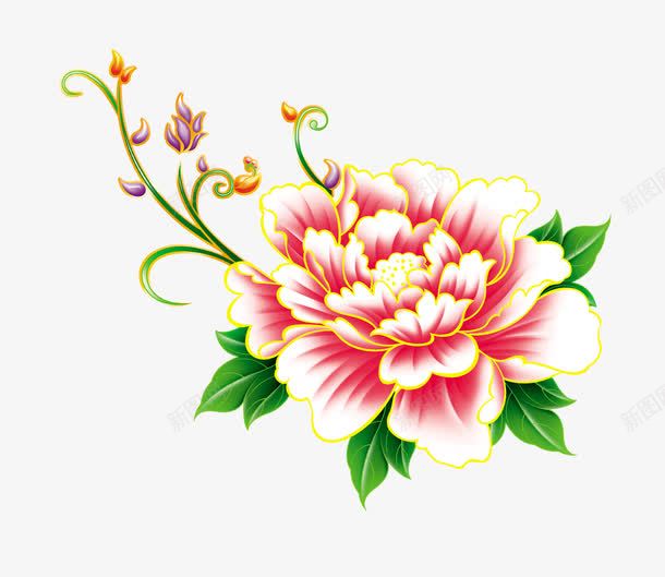国画牡丹花png免抠素材_新图网 https://ixintu.com 中国画 国画元素 国画素材 国画花卉