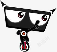 独轮平衡车卡通天猫图标效果png_新图网 https://ixintu.com 卡通 图标 平衡 效果