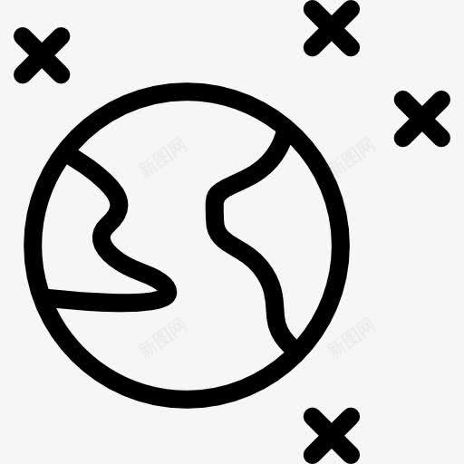 地球图标png_新图网 https://ixintu.com 世界地理 全球教育 地图和国旗 地球