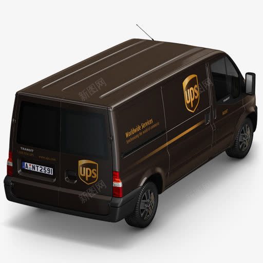联合包裹回来卡车containpng免抠素材_新图网 https://ixintu.com Back UPS truck 卡车 回来 联合包裹