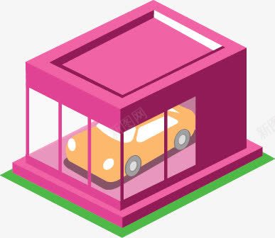 城市停车场png免抠素材_新图网 https://ixintu.com 停车场 城市 房子 装饰