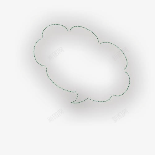 云朵对话框png免抠素材_新图网 https://ixintu.com 云 云朵 对话框 白色 黑色