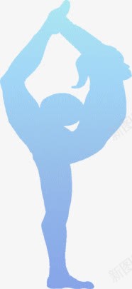 蓝色体操剪影奥运会png免抠素材_新图网 https://ixintu.com 体操 剪影 奥运会 蓝色