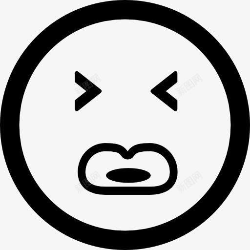 表情的方脸闭着眼睛大嘴唇图标png_新图网 https://ixintu.com 嘴唇紧闭 大眼睛 广场 接口 脸 脸上的表情 表情