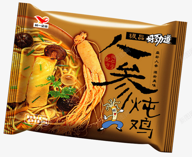 统一人参炖鸡方便面包装png免抠素材_新图网 https://ixintu.com 人参炖鸡面 好劲道 极品 滋补方便面 统一方便面 统一食品