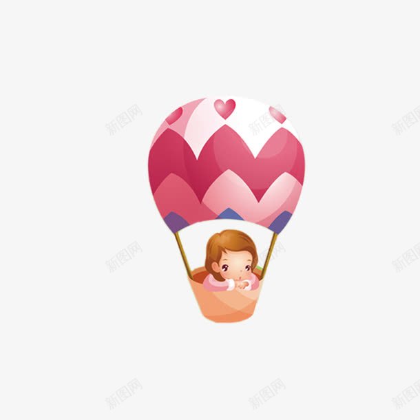 可爱卡通元素png免抠素材_新图网 https://ixintu.com 卡通儿童 卡通降落伞
