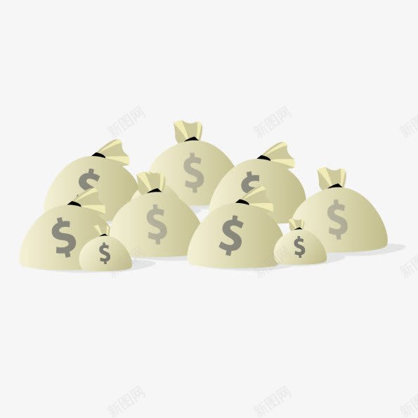 钱袋集合png免抠素材_新图网 https://ixintu.com 犯罪 美元诱惑 金钱袋 钱袋 银行钱袋
