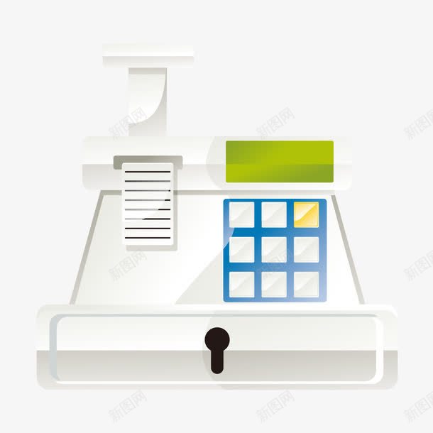 卡通收钱柜png免抠素材_新图网 https://ixintu.com 卡通 收钱柜 柜 钱柜