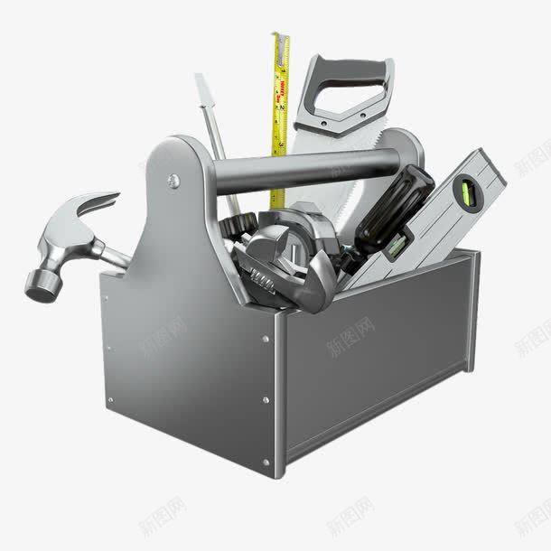 放满工具的工具箱png免抠素材_新图网 https://ixintu.com png图片 免费png元素 卷尺 工具 平衡木 节日元素 装饰 装饰素材 高清免费png