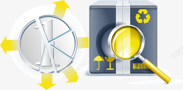 放大镜货物PPTpng免抠素材_新图网 https://ixintu.com ppt 放大镜 货物