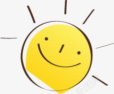 春天手绘黄色太阳png免抠素材_新图网 https://ixintu.com 太阳 春天 黄色