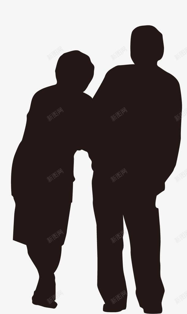 老年人人物剪影png免抠素材_新图网 https://ixintu.com 人物剪影 老年人人物剪影 老年人剪影