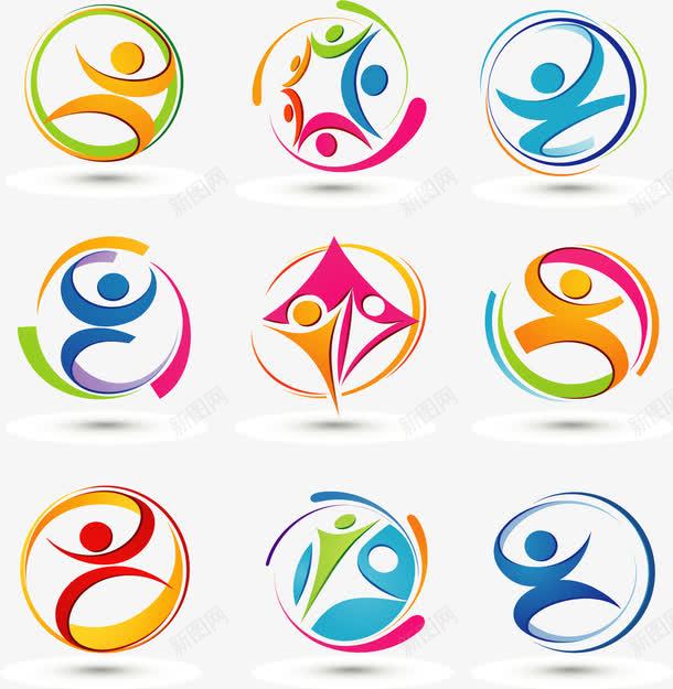 人形LOGO图标png_新图网 https://ixintu.com LOGO图标 LOGO设计 人形 卡通人 图形设计 设计