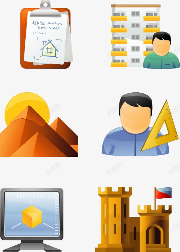 教育图标工地测量三角尺png_新图网 https://ixintu.com 三角尺 工地测量 教育图标