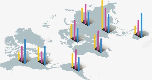 PPT信息图元素图标png_新图网 https://ixintu.com PPT 信息图 商业 地区人口标记图 地图 插画