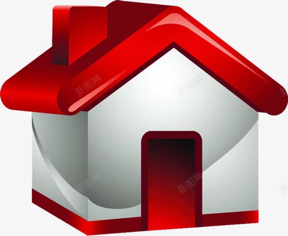 红色手绘卡通房子png免抠素材_新图网 https://ixintu.com 卡通 房子 红色