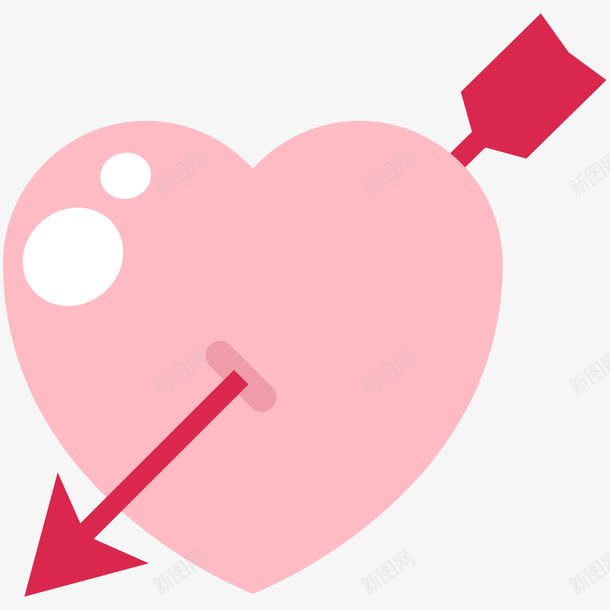 一箭穿心png免抠素材_新图网 https://ixintu.com 心 情人节 矢量装饰 箭头 粉色的心 装饰