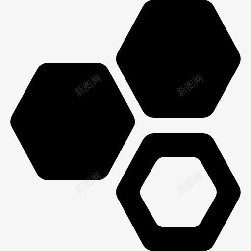 三个六边形细胞标志图标png_新图网 https://ixintu.com 三 六角形 六边形 医疗 医疗图标 标志 符号 细胞