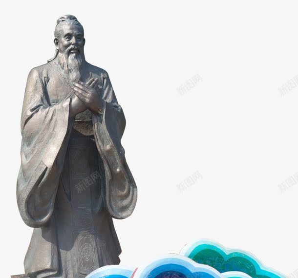 古代人物png免抠素材_新图网 https://ixintu.com 古风 彩色 装饰 雕像