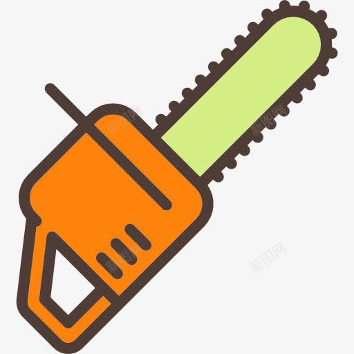 电锯图标png_新图网 https://ixintu.com 切断 工具和器具 木材 电 电力 电锯 锯