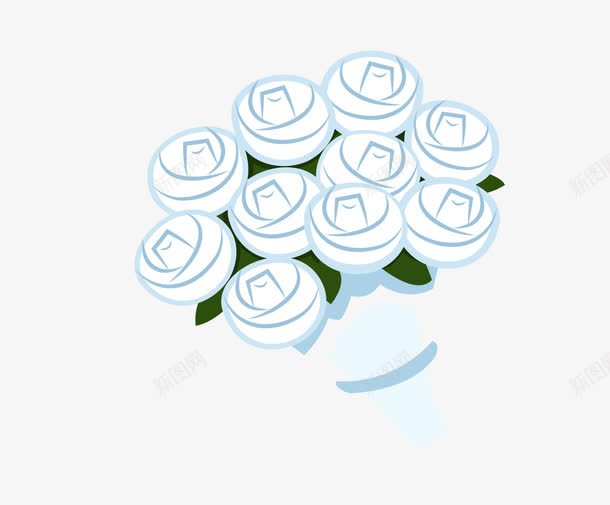 白色一束花花朵png免抠素材_新图网 https://ixintu.com 白色一束花 矢量一束花 花朵 鲜花